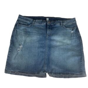Old Navy Womens‎ Denim Jean Pencil Skirt Distressed Light Wash Size 22